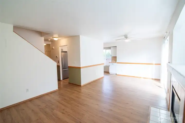 Large living room or living & dining room open floor plan. Large living room or living & dining room open floor plan.