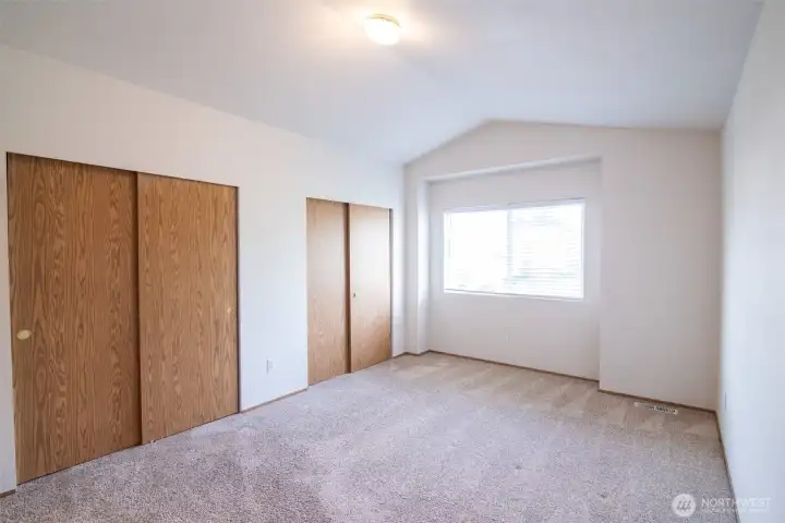Double closets in the primary bedroom. Double closets in the primary bedroom.