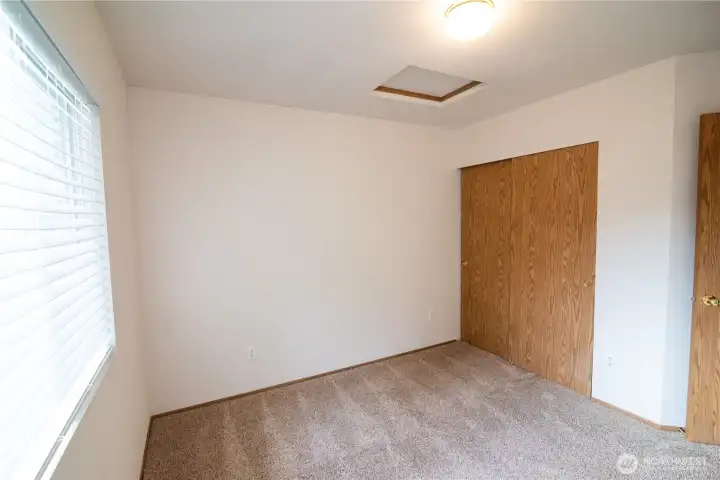 Second bedroom with large closet. Second bedroom with large closet.