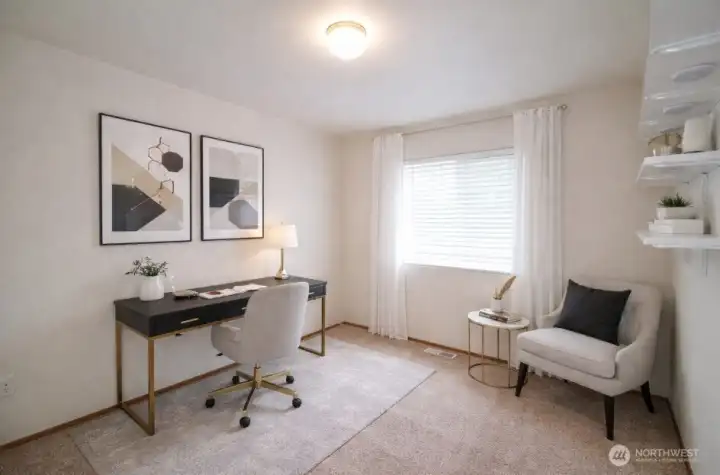 Virtually staged home office to keep you energized!