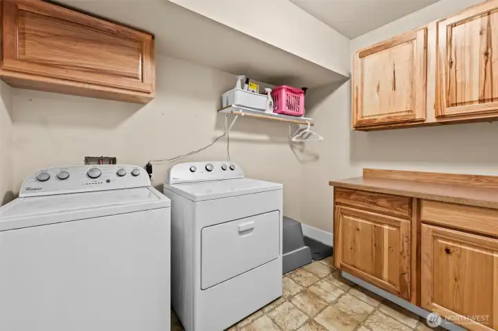 Laundry room located downstairs