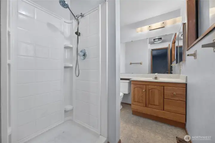 Primary bathroom.