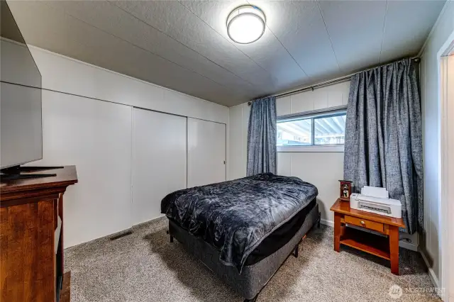 The Primary bedroom with large closet space.