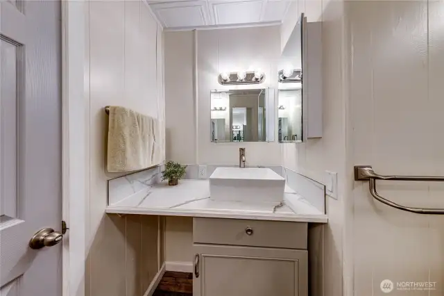 Another view of one of the sinks in the primary bath.