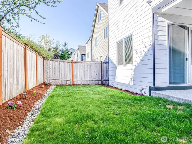Rear Yard is fully fenced