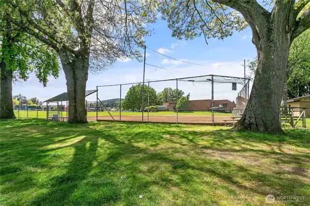 Play field across the street from the complex