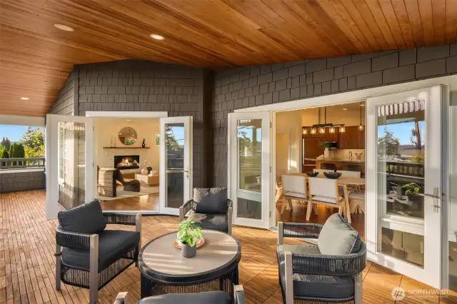 Main house covered outdoor living space