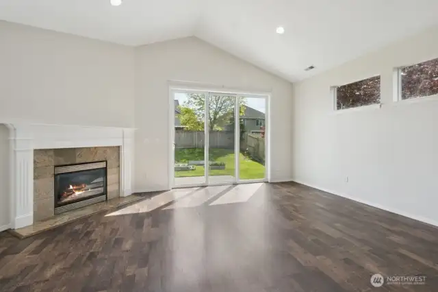 Living room with gas fireplace