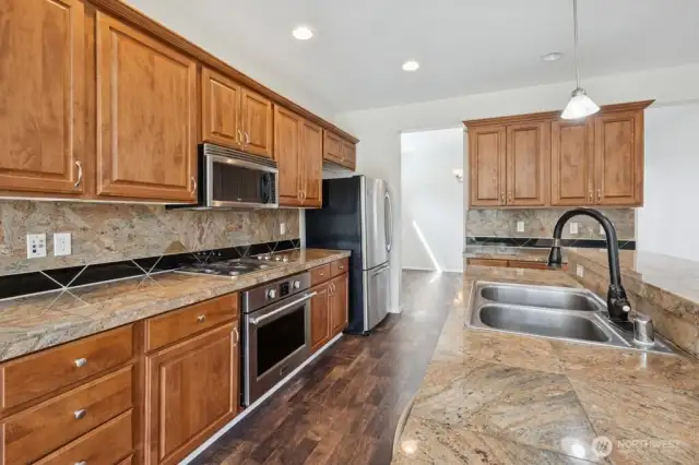 Chef's kitchen with stainless appliances