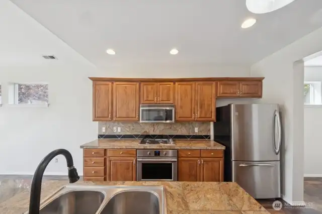 Beautiful wood cabinets
