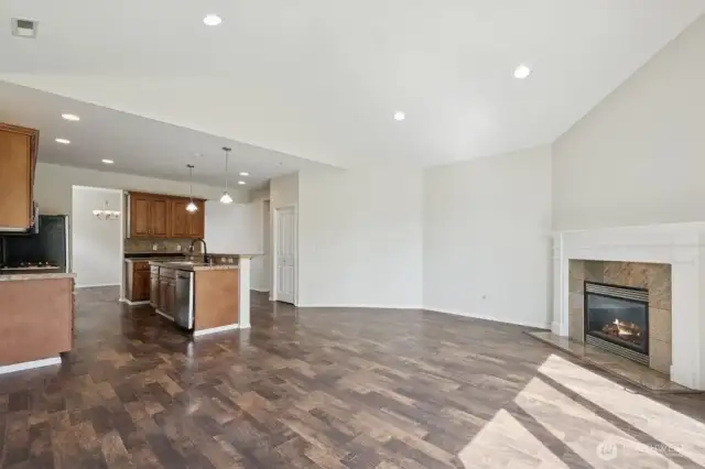 Generous living and dining areas