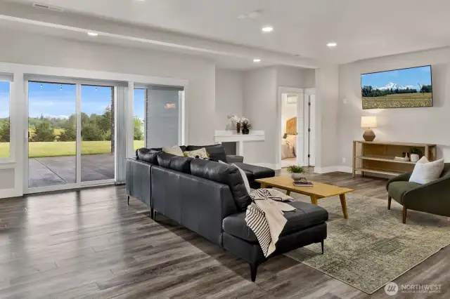 Lower level living area