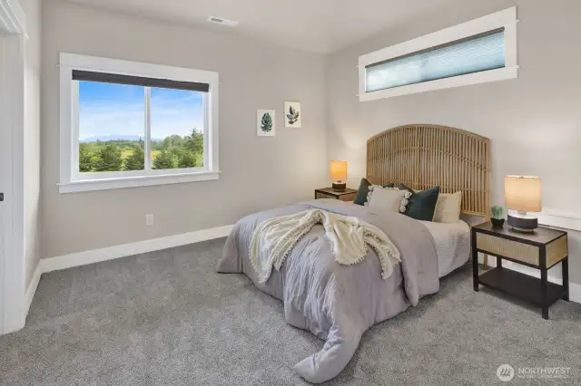 One of four downstairs bedrooms.