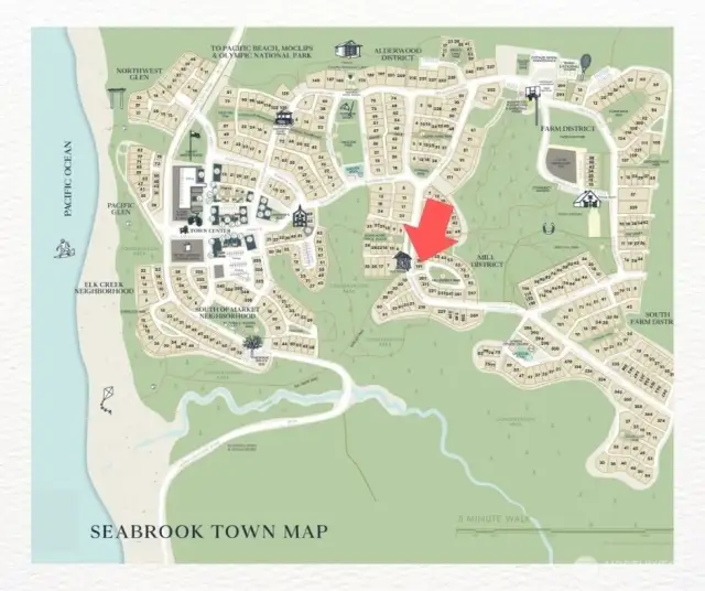 Conveniently located across the street from the iconic covered stump and the 'Gnome' trail. Easy access to the beach, indoor & outdoor pools, and miles of walking and bike trails.
