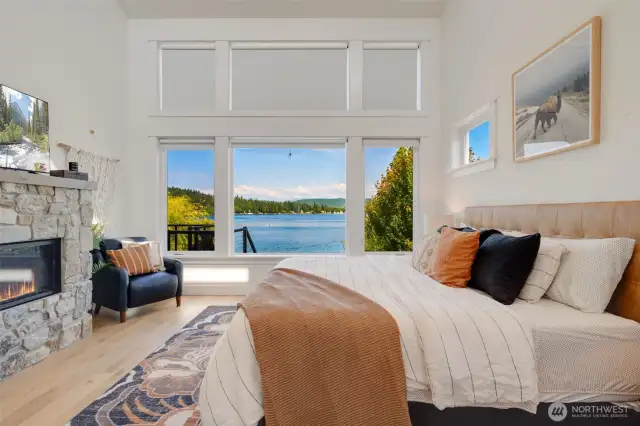 cozy up to the beautiful has fireplace in your primary