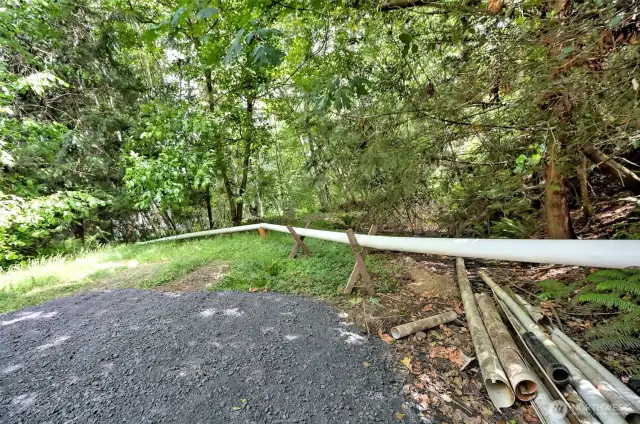 Temporary drains from culvert