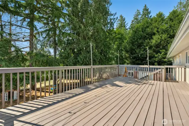 Expansive deck for all your outdoor gatherings.