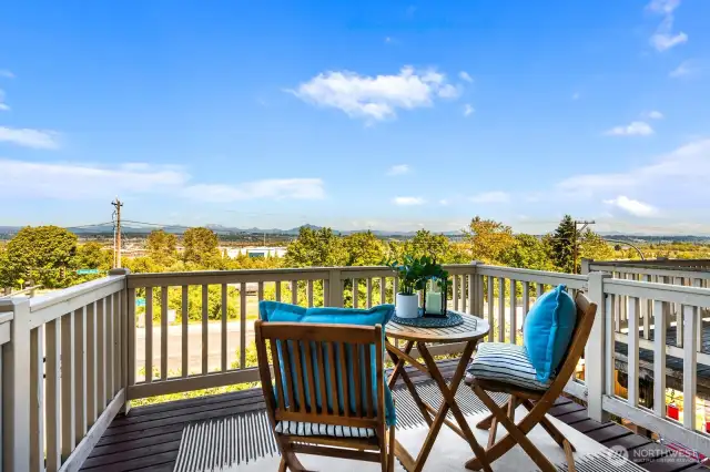 Great deck off the main floor to enjoy the sun and views!
