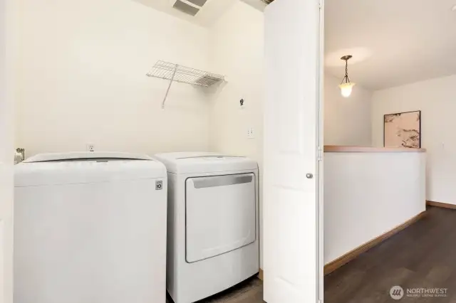 Laundry conveniently located near the bedrooms.