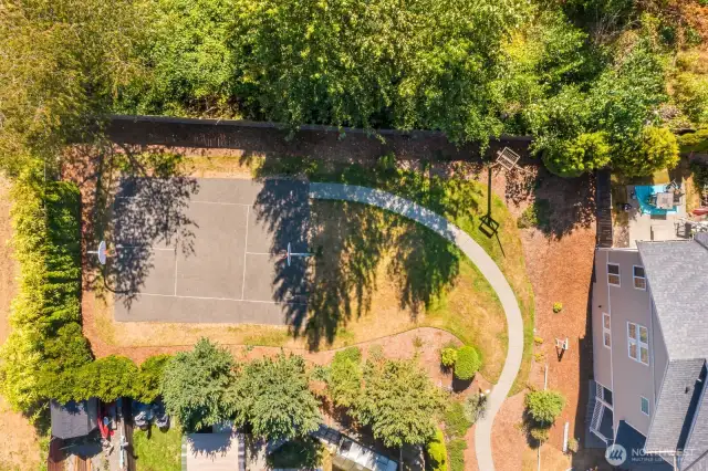 Community sports court just up the street!
