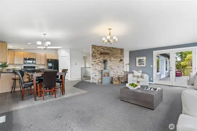 The large Great Room offers a multitude of possibilities.