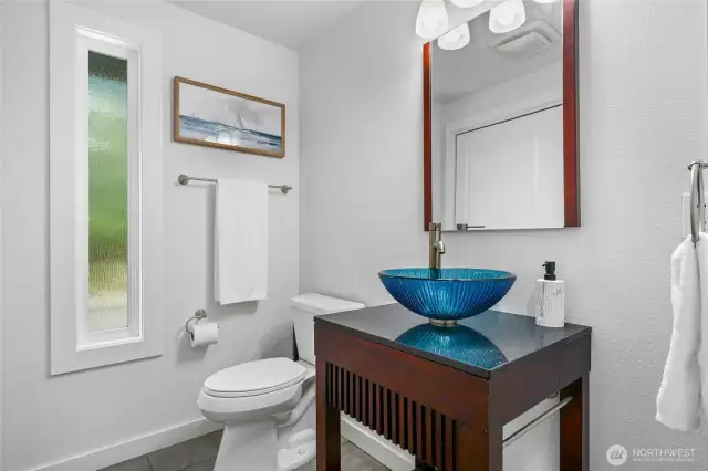 Half bath with Laundry.