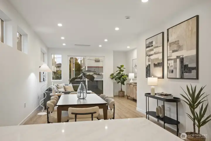 Spacious great room is perfect for entertaining and daily living