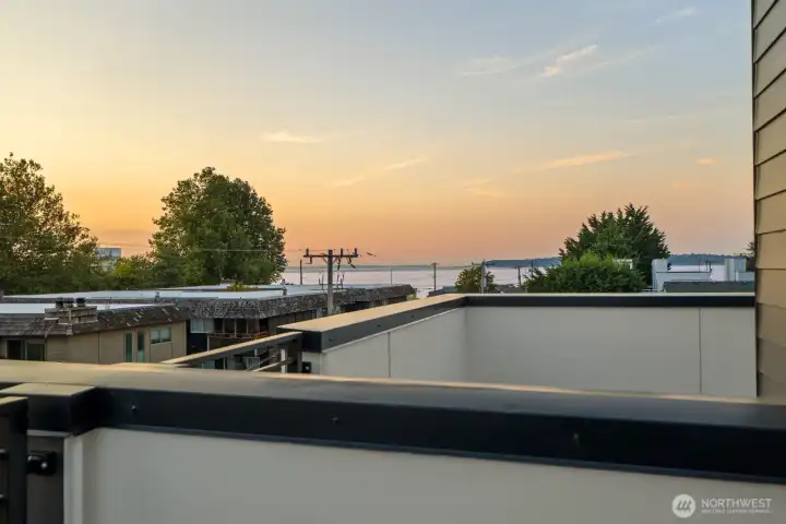 Views of Puget Sound from your rooftop deck