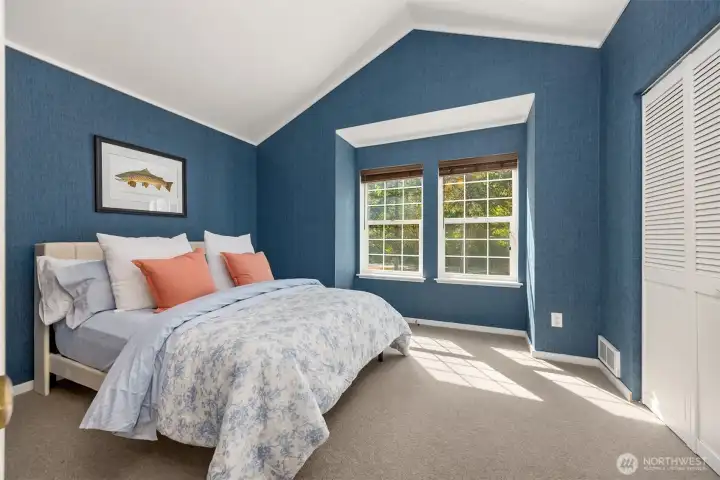 Bedroom #3 is at the front of the house and comes with another lovely view