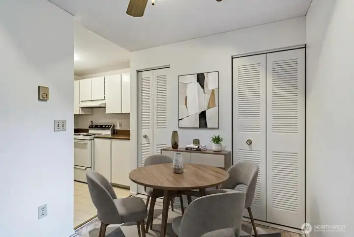 Dining Area off Kitchen.   *Home is virtually staged.