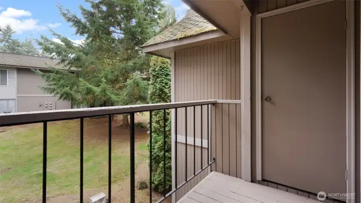 Balcony With Outdoor Storage.