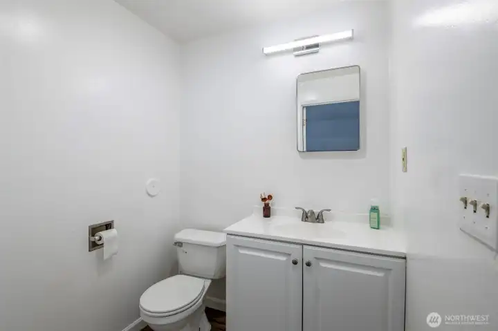 Half bath off bonus room area.