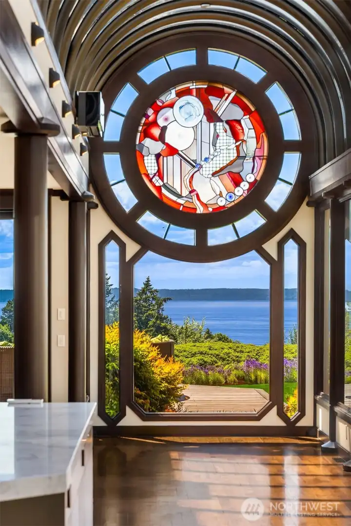 Featuring stunning glass art