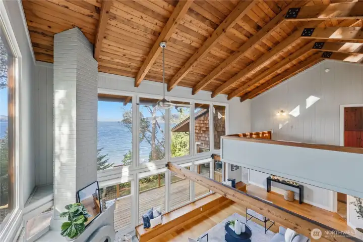 The view from the top of the stairway.