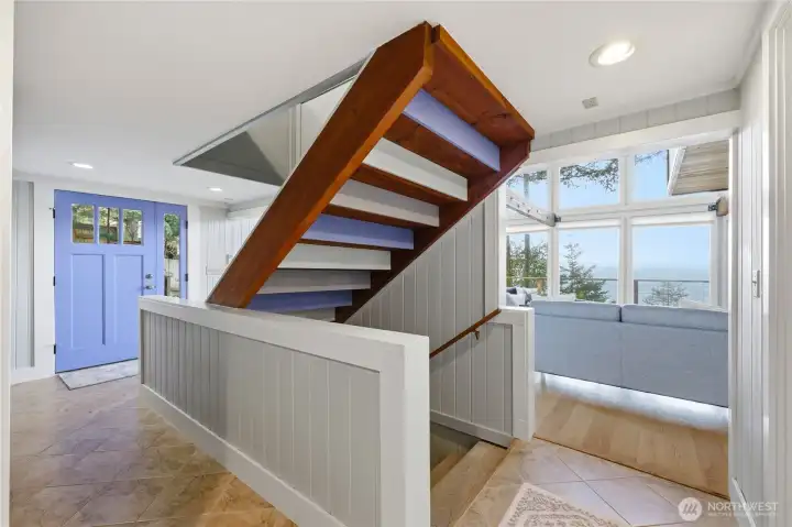 Main staircase to basement.