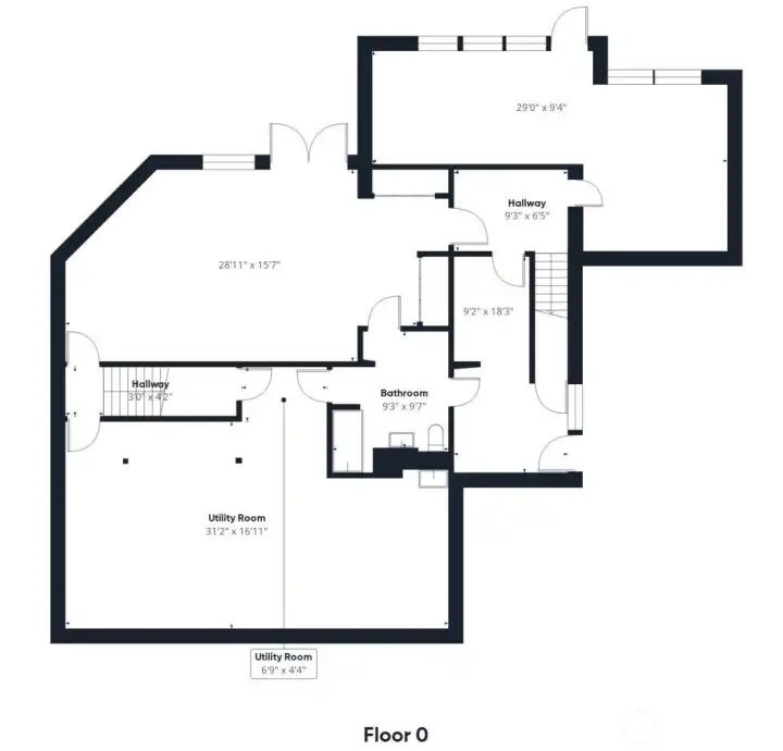 Finished basement floorplan