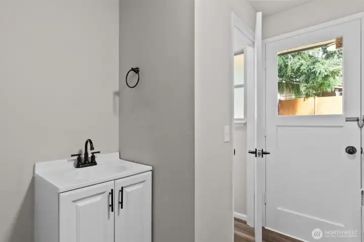 Half bath. Convert to 3/4 bath?