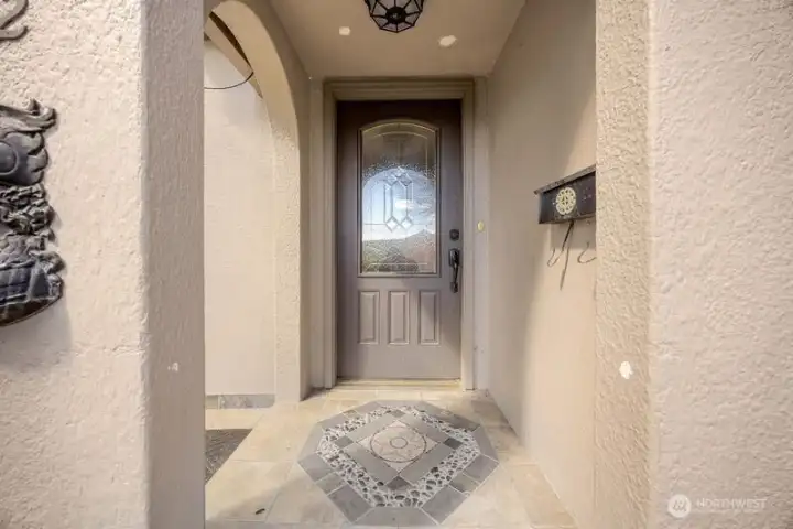 ENTRANCE WITH STONE INLAY