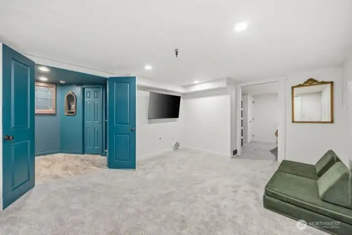 DOWNSTAIRS REC RM VIEW INTO LAUNDRY ROOM