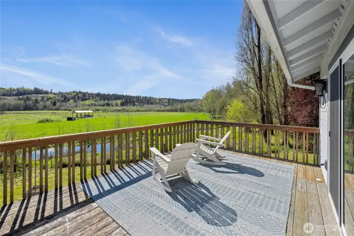Pasture views off the main level deck.
