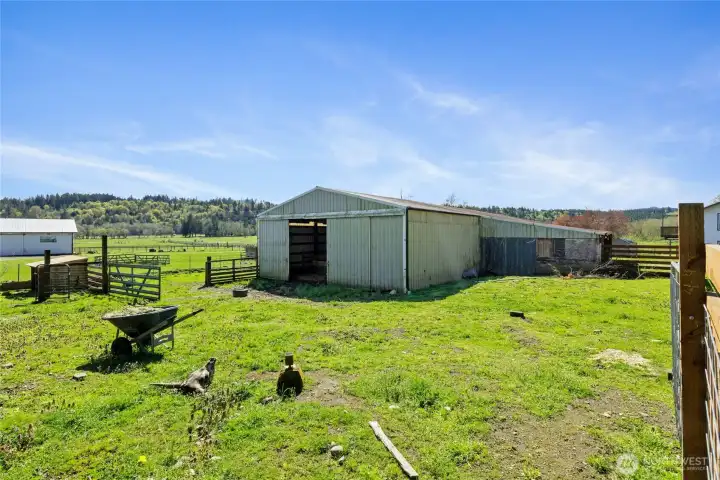 Barn exterior looking to the Southeast.