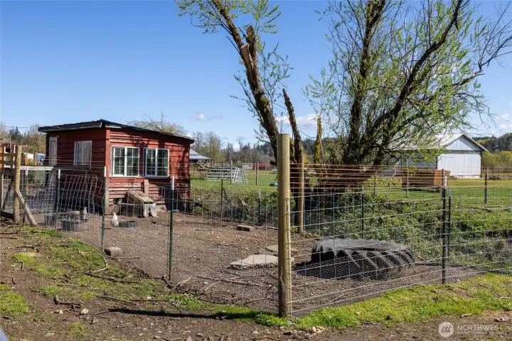 Chicken coop for feathered friends.