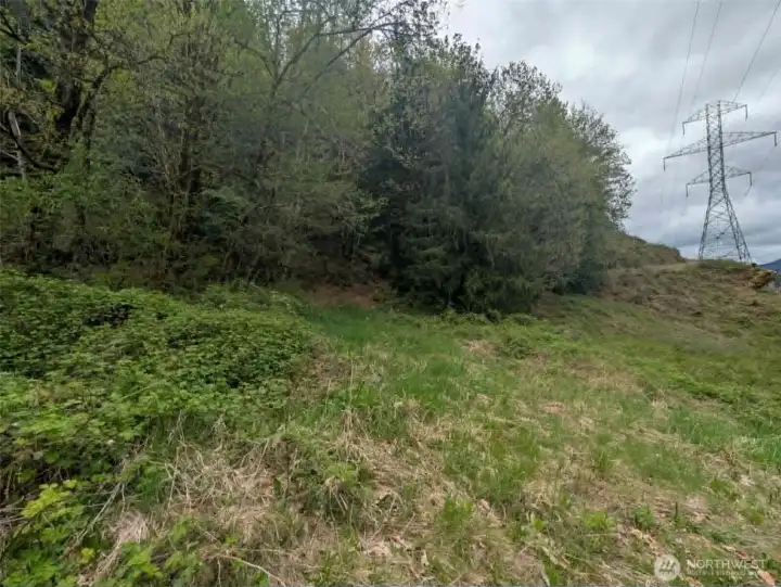 Looking East from the bottom of the access road