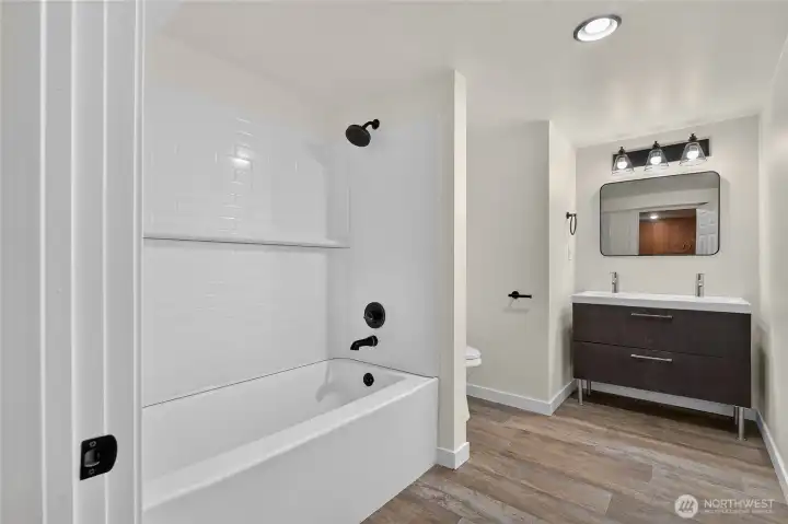 Double Sinks in Downstairs Bathroom