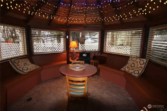 Trippy interior of another detached cabana