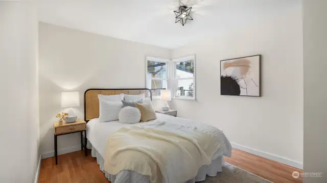 Downstairs bedroom receives tons of natural light!