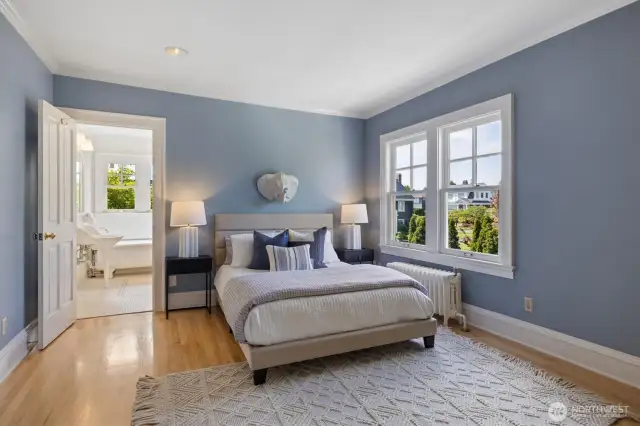 One of the other two large bedrooms on the second floor. Bedrooms are connected with a bathroom and additional closet.