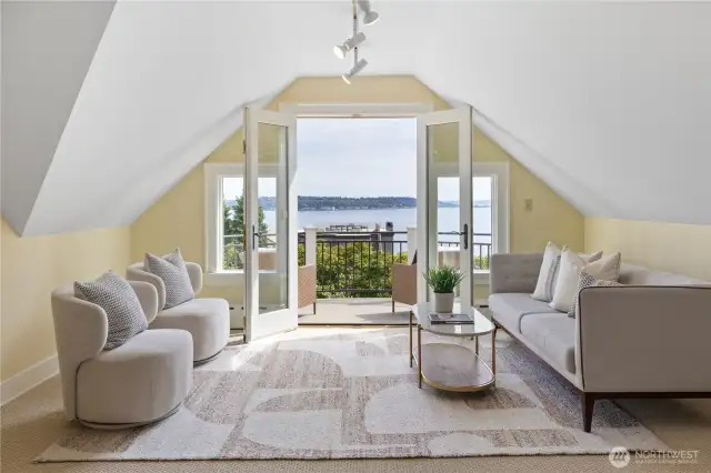 Welcome to the third floor. This area offers spectacular 180 degree views. This space could be used for play, entertaining, or additional living space.