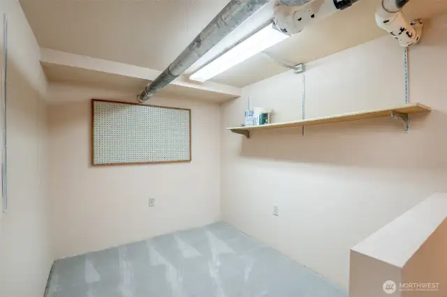 Lower level storage room