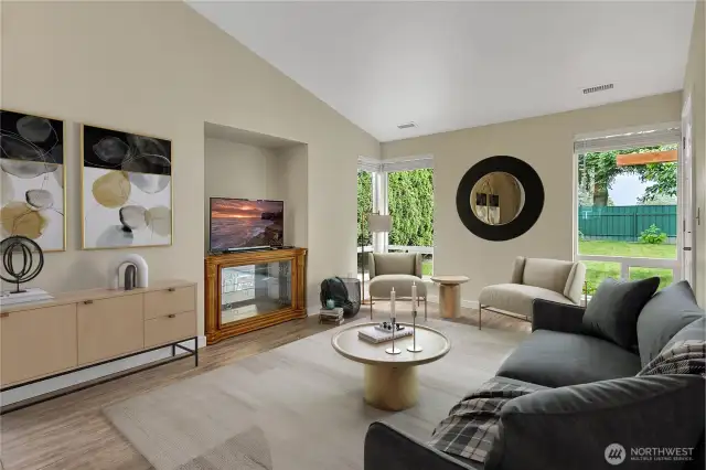 Main living area...virtually staged.